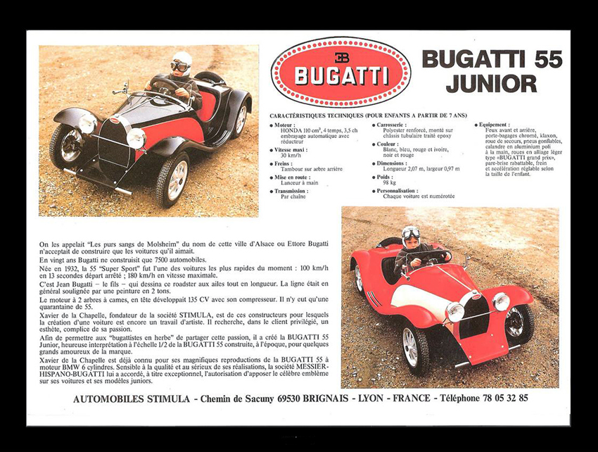 1980 STIMULA “DE LA CHAPELLE” BUGATTI 55 JUNIOR 1/2